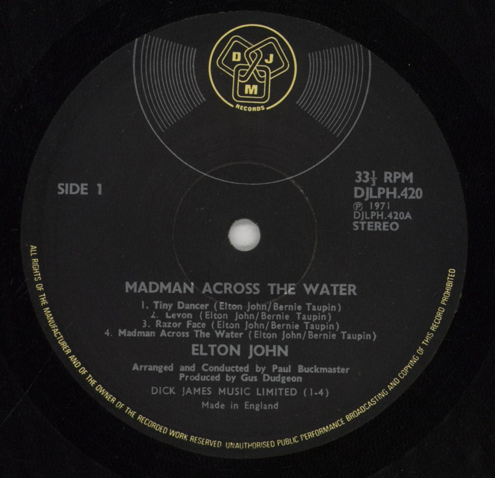 Elton John Madman Across The Water - 1st UK vinyl LP album (LP record) JOHLPMA362578