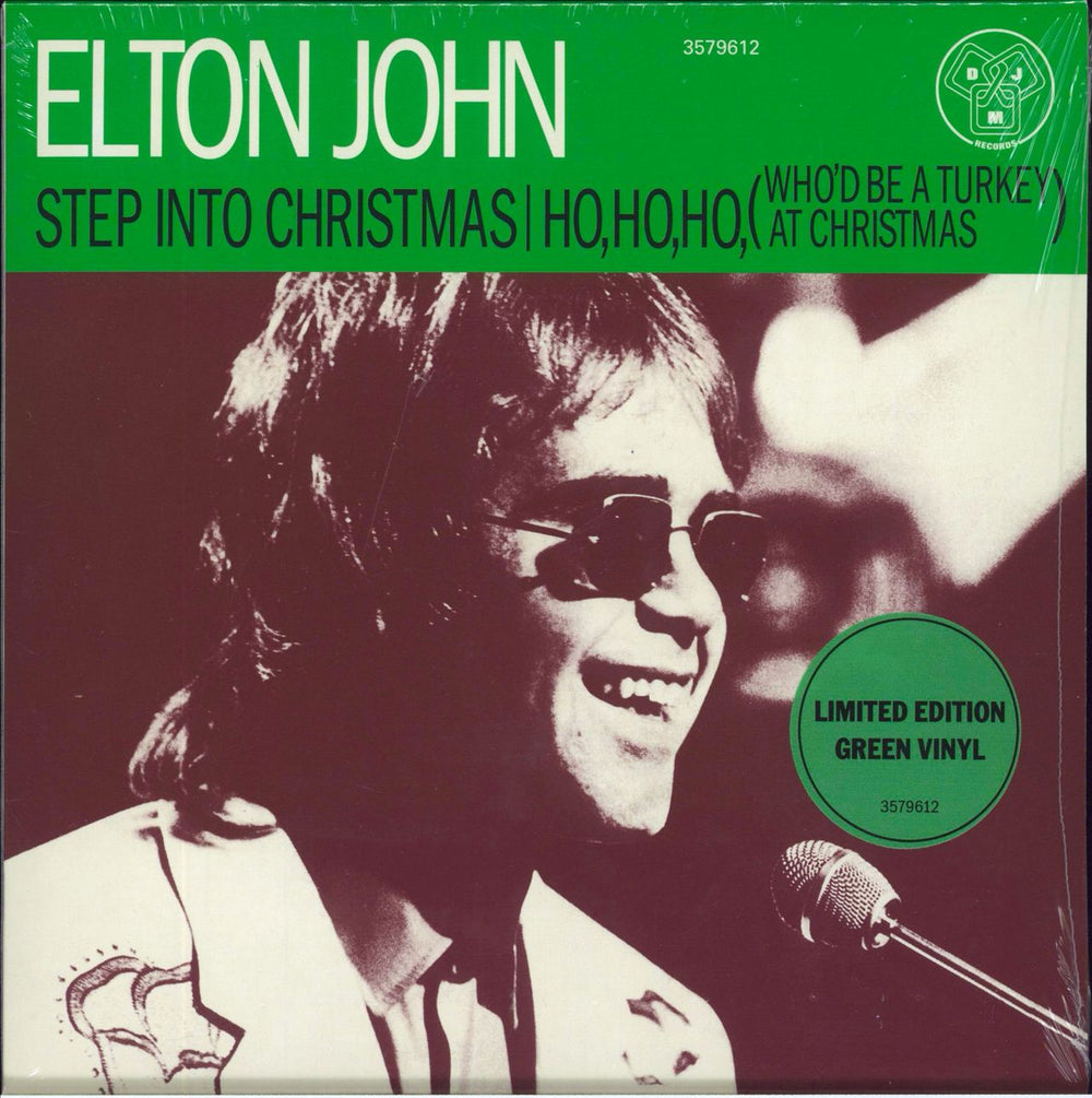 Elton John Step Into Christmas - Green Vinyl - Sealed UK 7" vinyl single (7 inch record / 45) 3579612