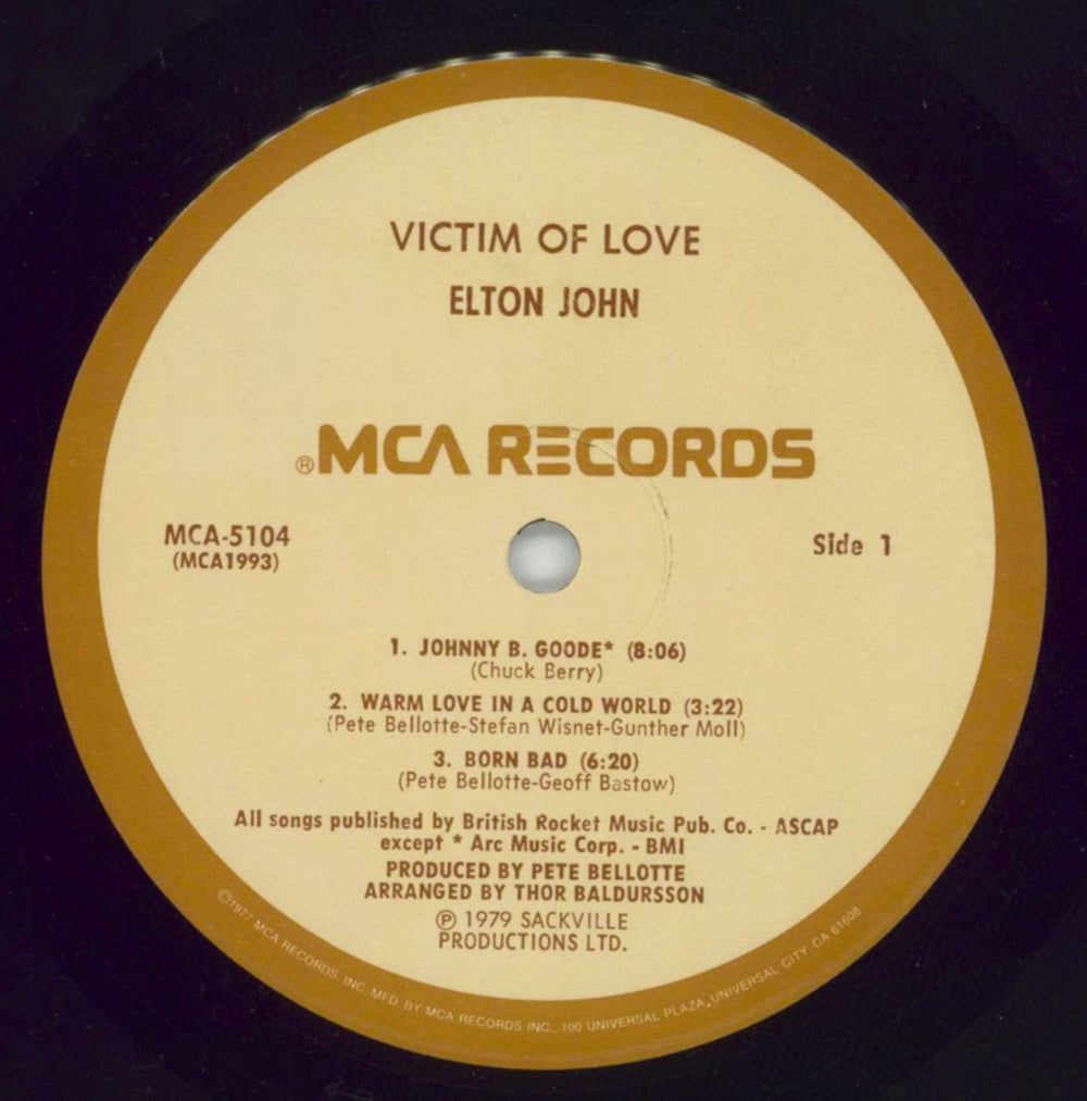 Elton John Victim Of Love US vinyl LP album (LP record) JOHLPVI103893