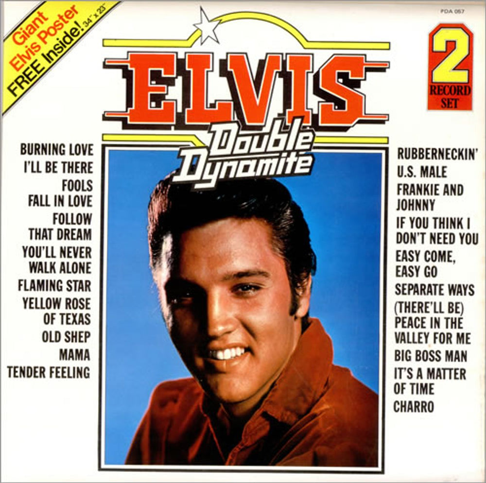 Elvis Presley Double Dynamite + Poster UK 2-LP vinyl record set (Double LP Album) PDA057