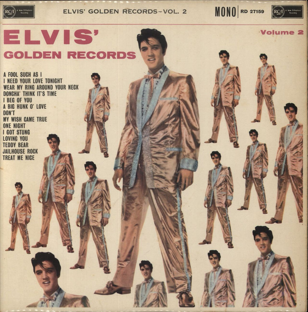 Elvis Presley Elvis' Golden Records - Vol. 2 - Silver Spot - VG UK vinyl LP album (LP record) RD27159