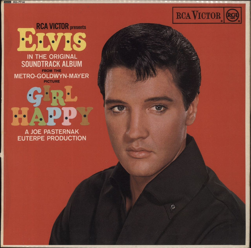 Elvis Presley Girl Happy - 1st - EX UK vinyl LP album (LP record) RD-7714