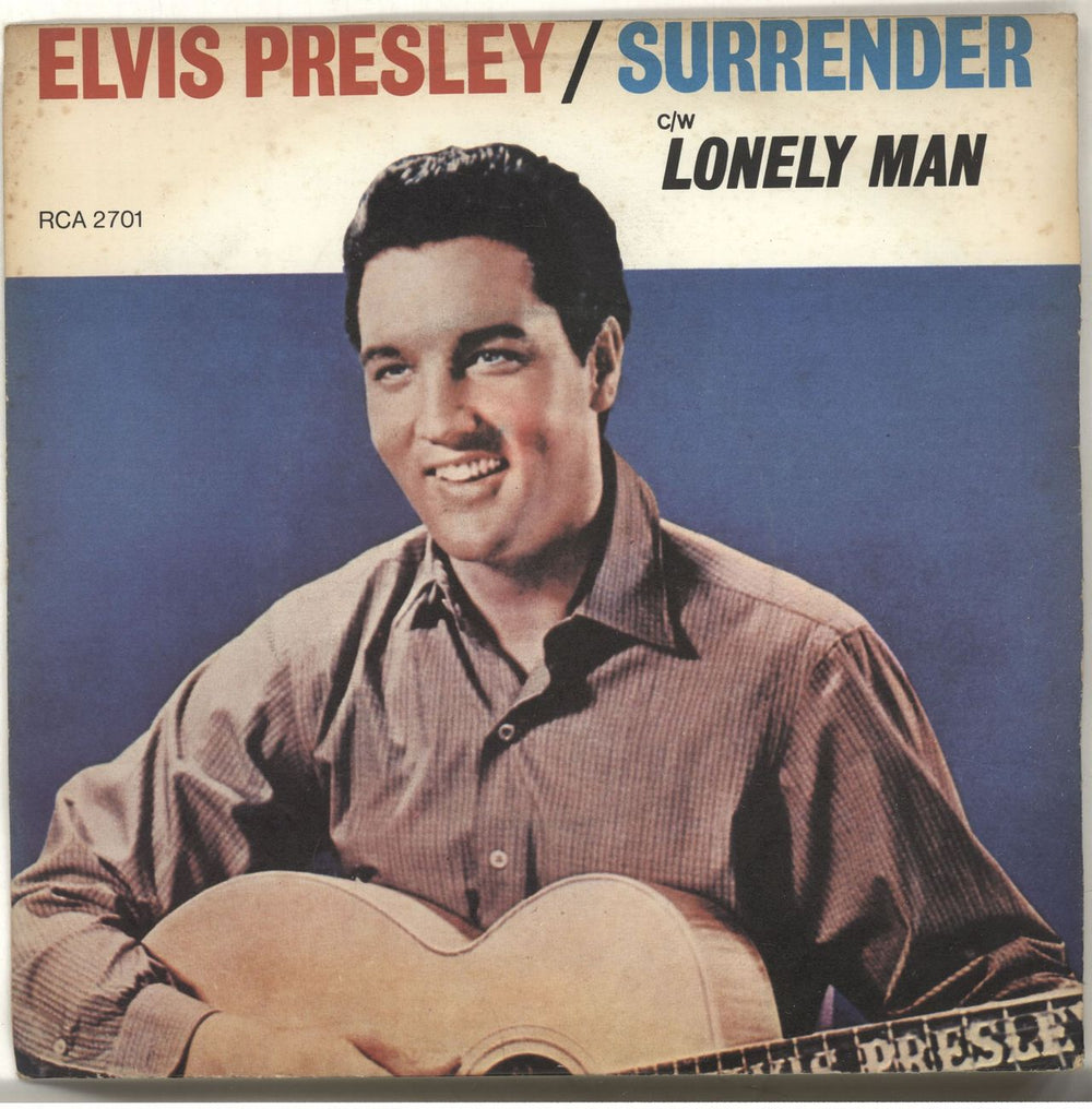 Elvis Presley Surrender - EX UK 7" vinyl single (7 inch record / 45) RCA2701