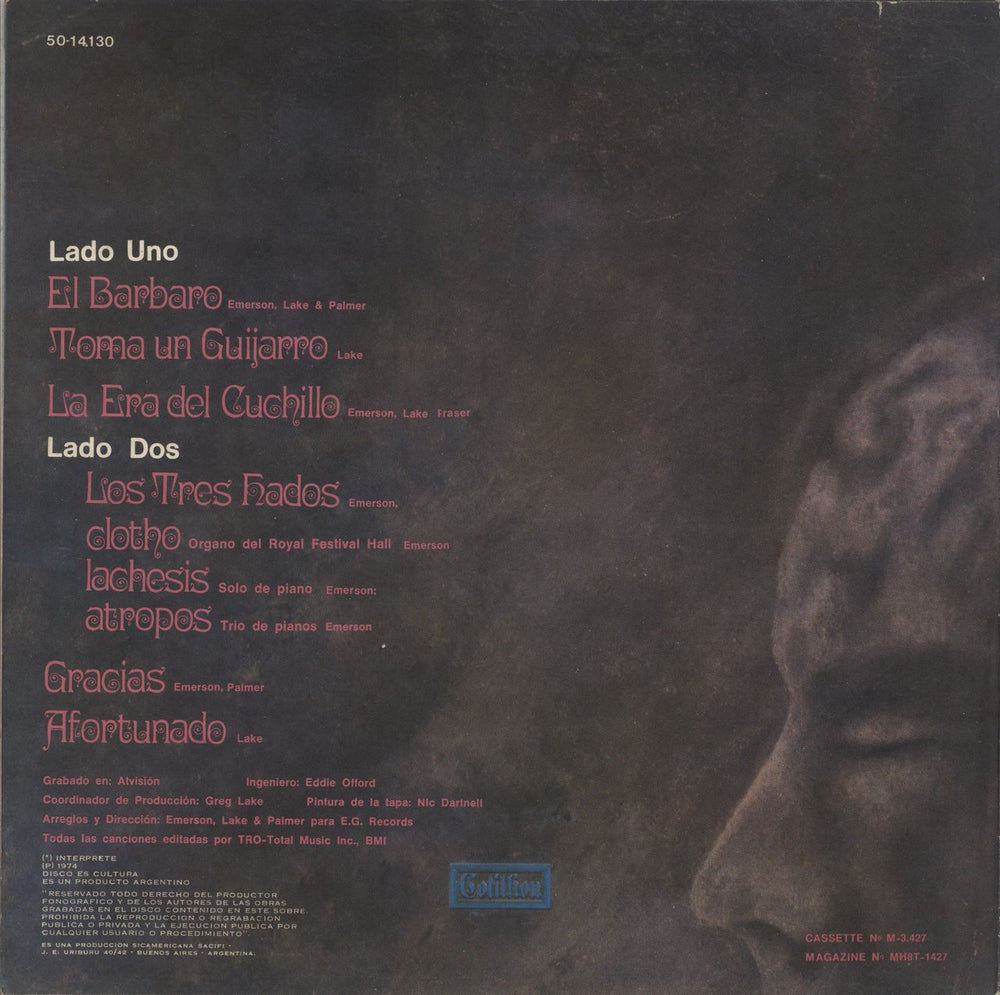 Emerson Lake & Palmer Emerson Lake And Palmer Argentinean vinyl LP album (LP record)