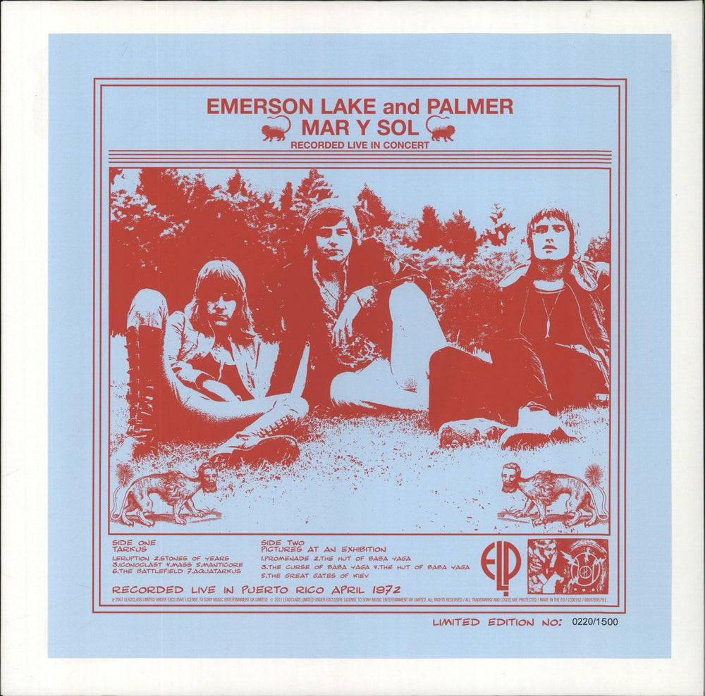 Emerson Lake & Palmer Mar Y Sol - Recorded Live In Concert - RSD11 UK vinyl LP album (LP record) 88697895791