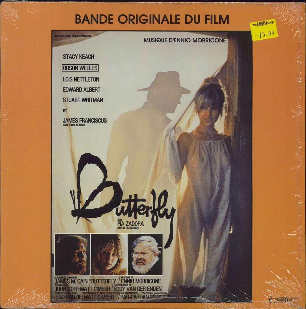 Ennio Morricone Butterfly - shrink French vinyl LP album (LP record) 803.034