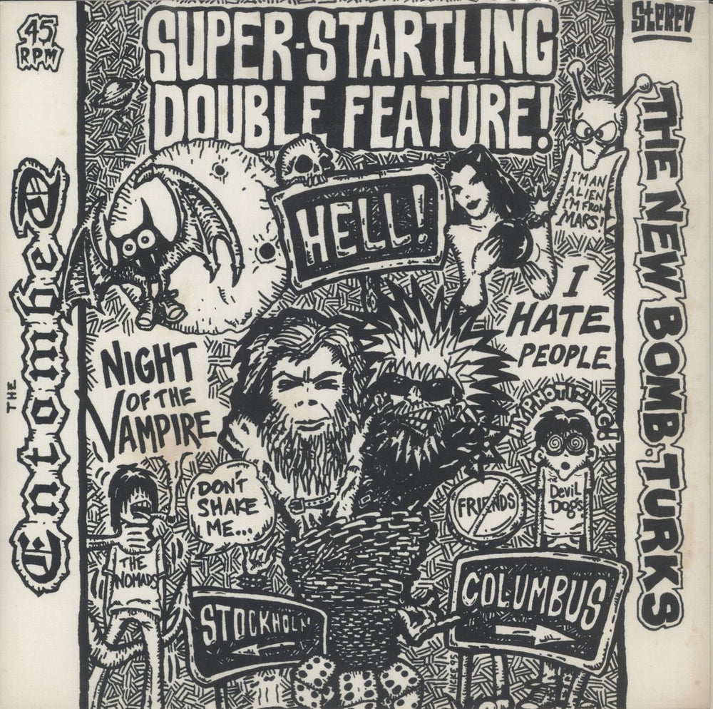Entombed Night Of The Vampire/ I Hate People UK 7" vinyl single (7 inch record / 45) 7MOSH132