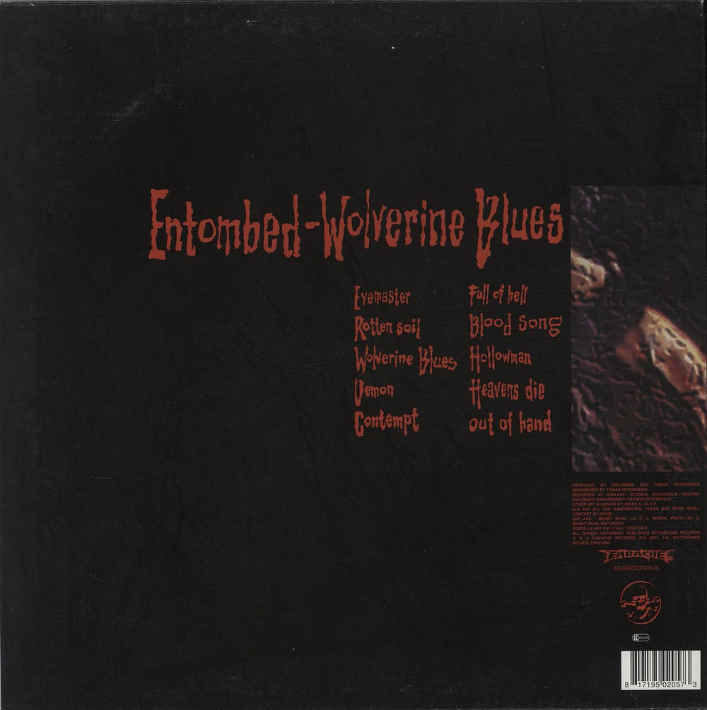 Entombed Wolverine Blues UK vinyl LP album (LP record)