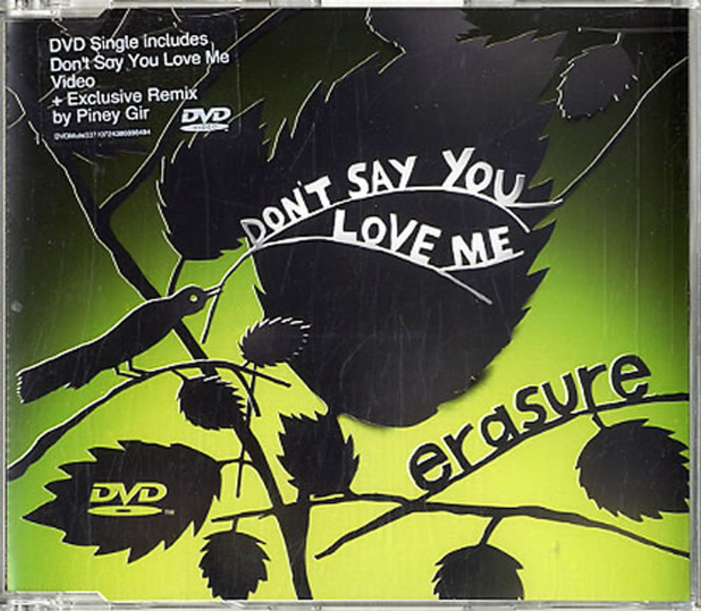 Erasure Don't Say You Love Me UK DVD Single DVDMUTE337