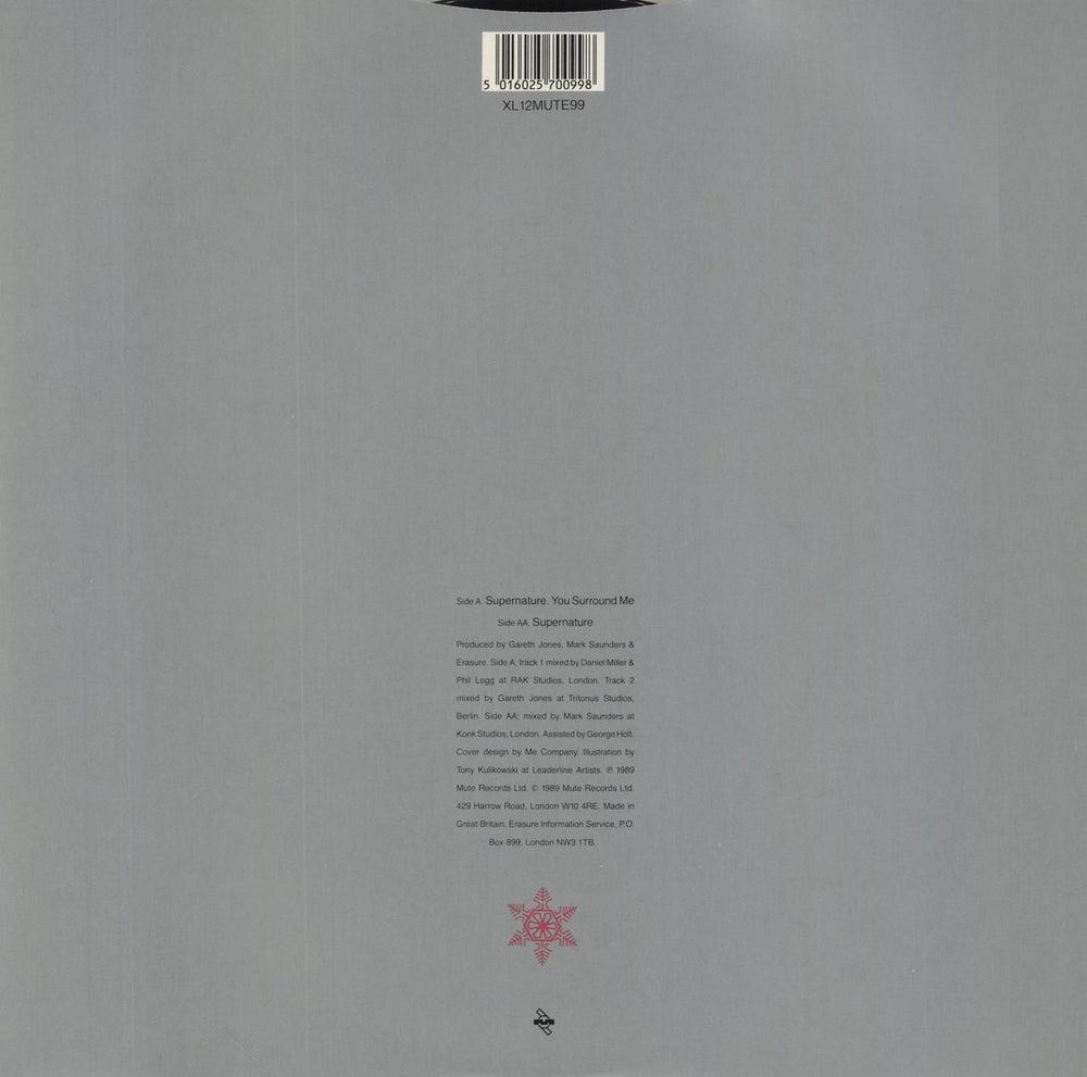 Erasure Supernature UK 12" vinyl single (12 inch record / Maxi-single) 5016025700998