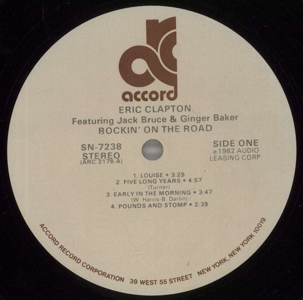 Eric Clapton Rockin' On The Road US vinyl LP album (LP record) CLPLPRO689985