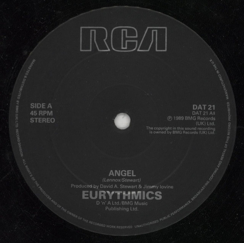 Eurythmics Angel UK 12" vinyl single (12 inch record / Maxi-single) EUR12AN53529