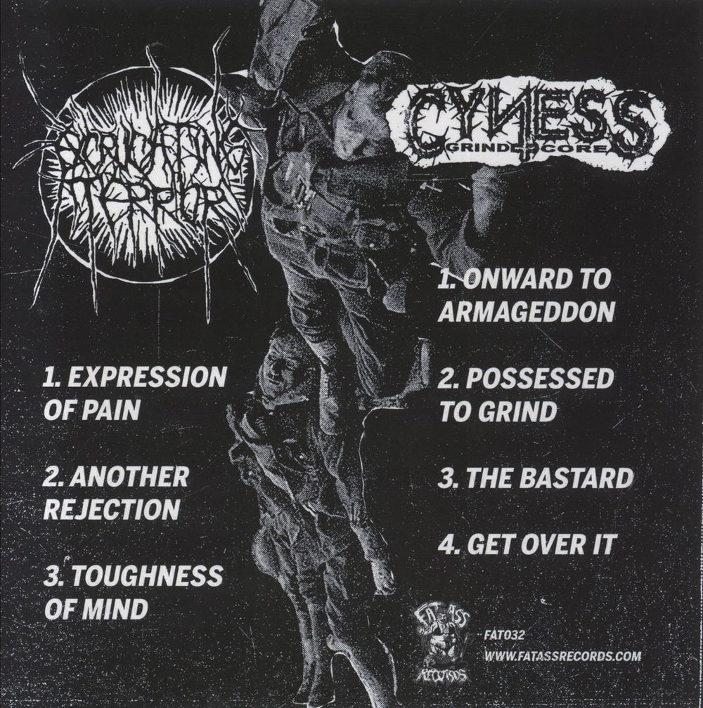 Excruciating Terror Excruciating Terror / Cyness - Orange Marbled Vinyl Polish 7" vinyl single (7 inch record / 45)