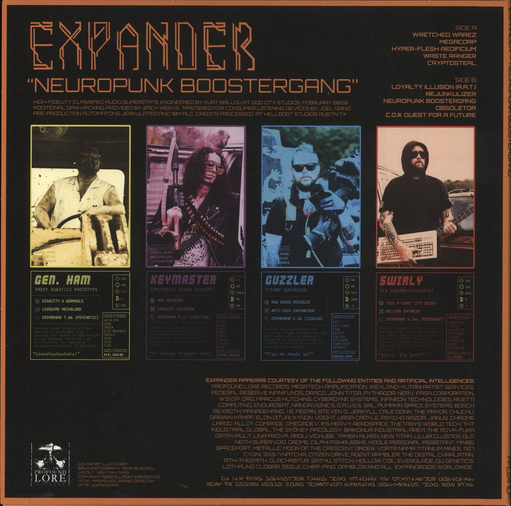 Expander Neuropunk Boostergang Canadian vinyl LP album (LP record)