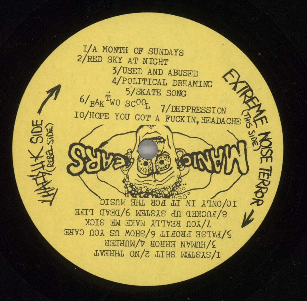 Extreme Noise Terror Earslaughter UK vinyl LP album (LP record) EX6LPEA875661