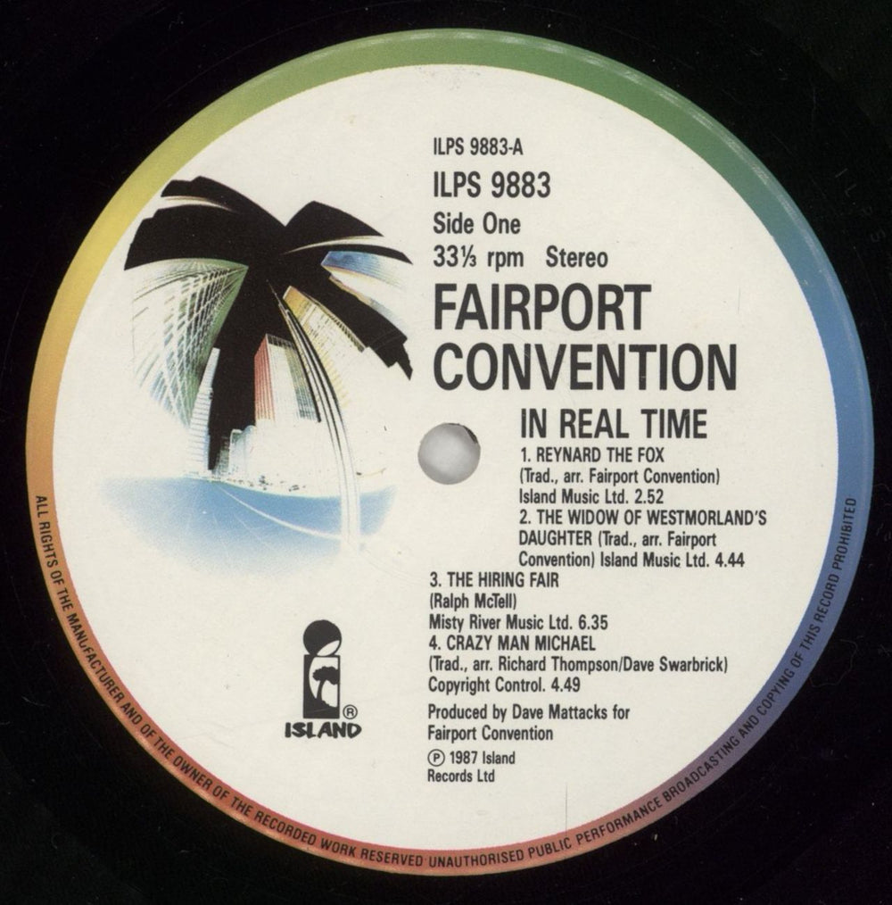 Fairport Convention In Real Time - EX UK vinyl LP album (LP record) F-CLPIN285410