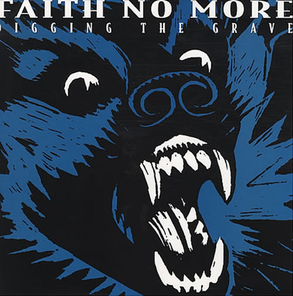 Faith No More Digging The Grave - Blue Vinyl - EX UK 12" vinyl single (12 inch record / Maxi-single) LASHX51