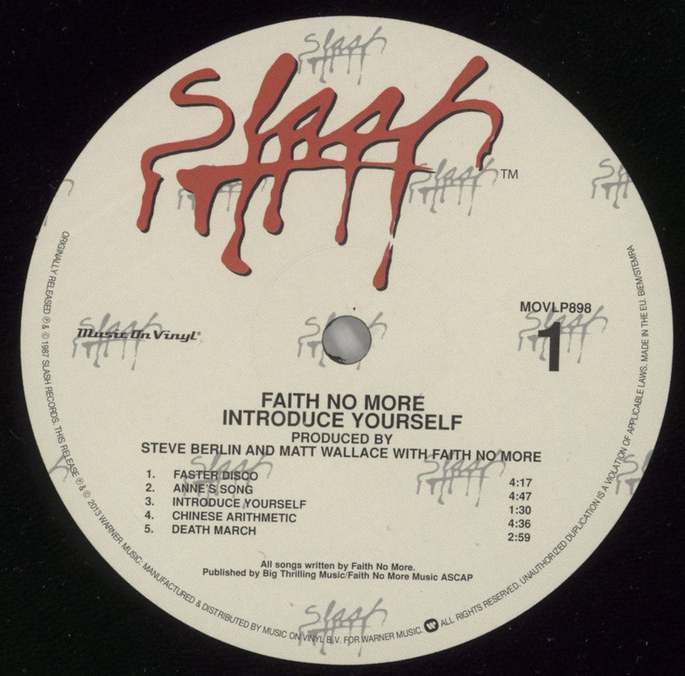 Faith No More Introduce Yourself - 180 Gram Vinyl UK vinyl LP album (LP record) FNMLPIN866781