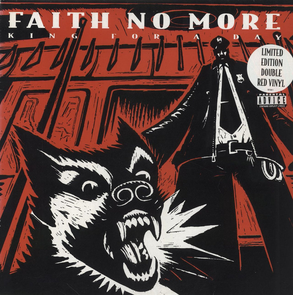 Faith No More King For A Day - Red Vinyl UK 2-LP vinyl record set (Double LP Album) 828560-1