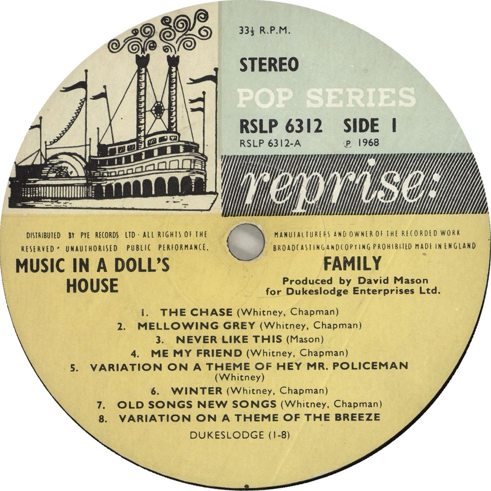 Family Music In A Doll's House - 1st - VG UK vinyl LP album (LP record) FMLLPMU718984