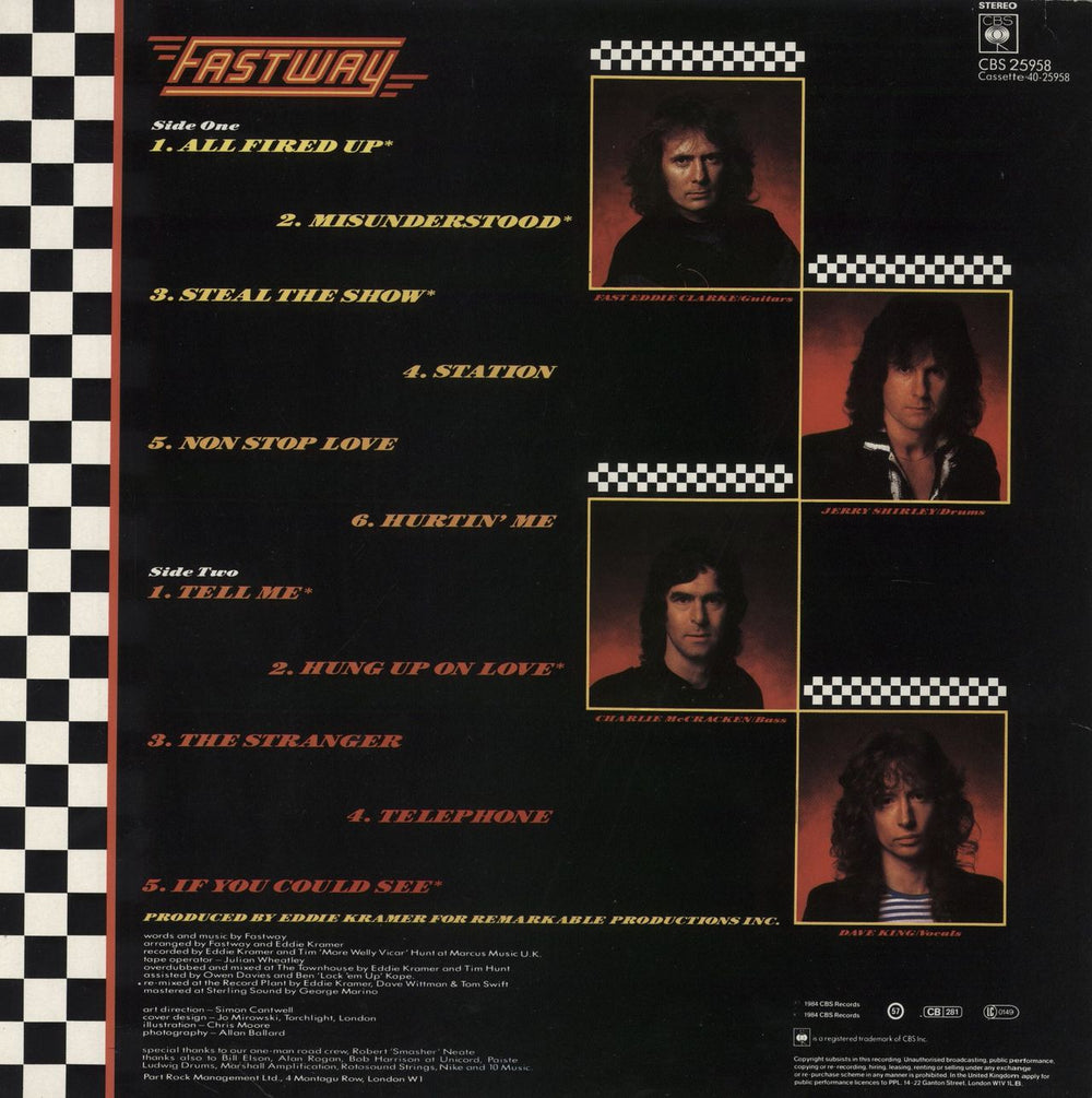 Fastway All Fired Up UK vinyl LP album (LP record)