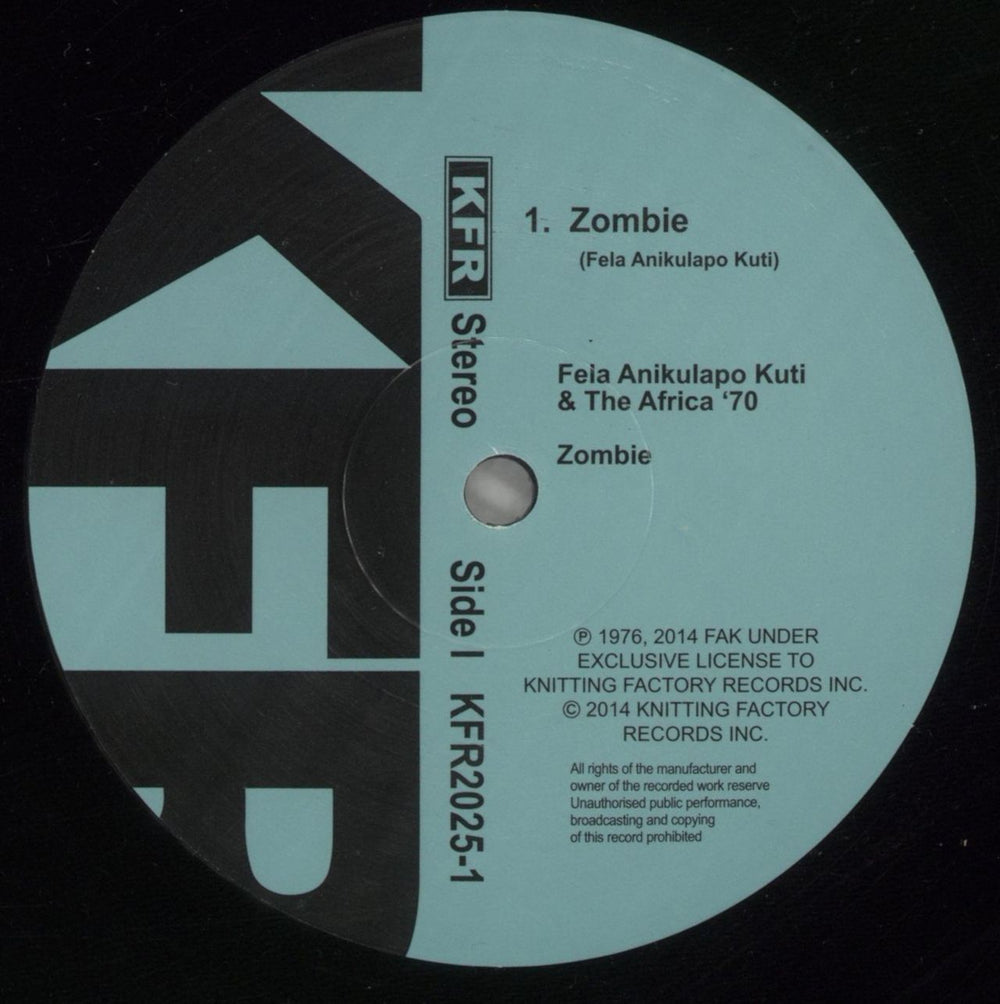 Fela Kuti Zombie UK vinyl LP album (LP record) KUTLPZO878112