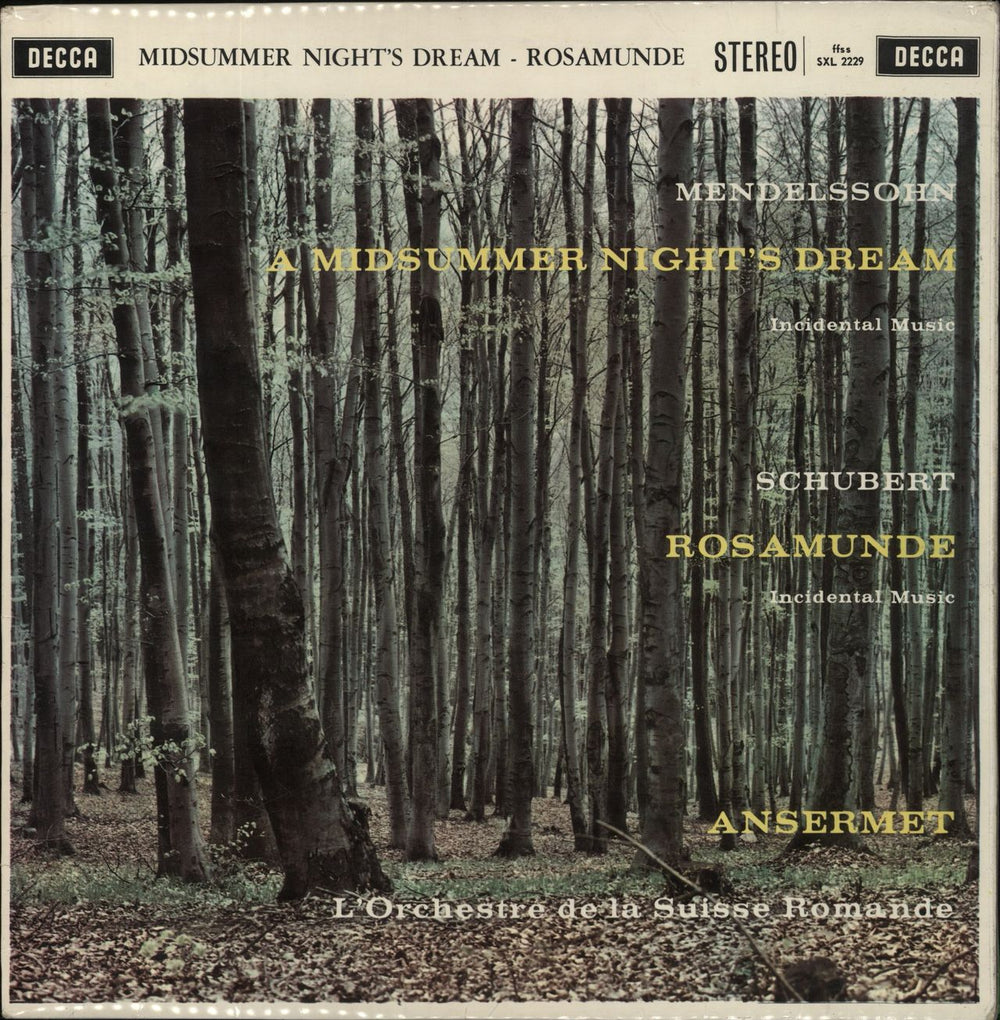 Felix Mendelssohn Mendelssohn: A Midsummer Night's Dream / Schubert: Rosamunde UK vinyl LP album (LP record) SXL2229