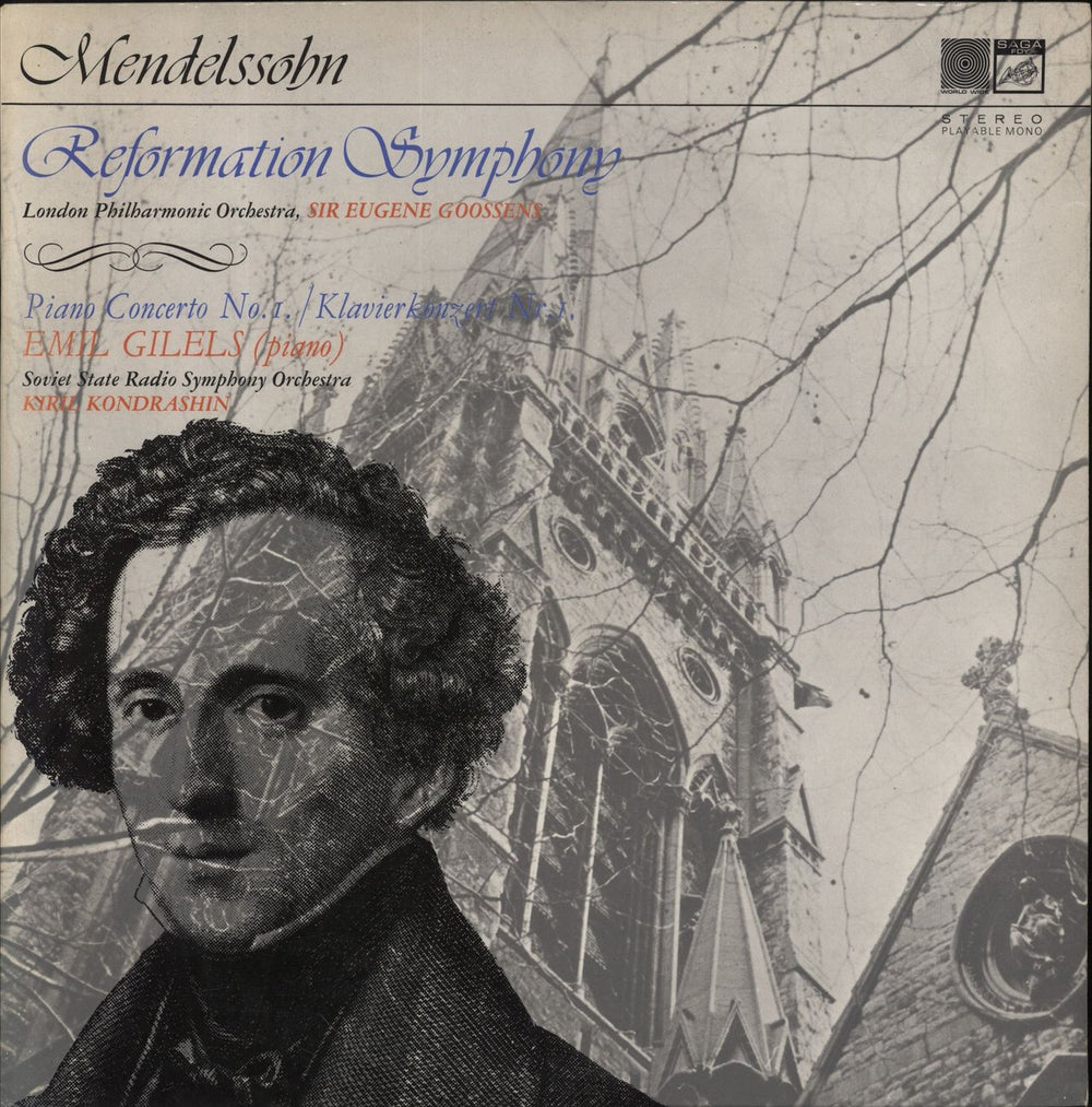 Felix Mendelssohn Mendelssohn: Reformation Symphony - Piano Concerto No. 1 / Klavierkonzert Nr. 1 UK vinyl LP album (LP record) FID2060