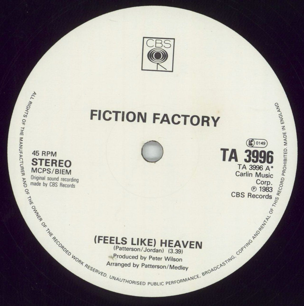 Fiction Factory (Feels Like) Heaven UK 12" vinyl single (12 inch record / Maxi-single) F-F12FE07672