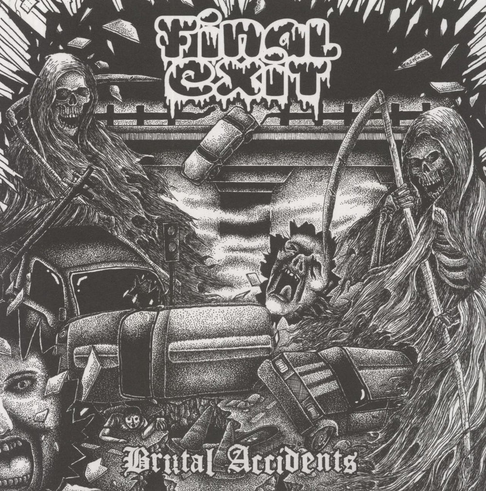 Final Exit Brutal Accidents / Hail Cliff! Fuck Riffs!! - Glow In The Dark Vinyl US 7" vinyl single (7 inch record / 45) SPHC-74