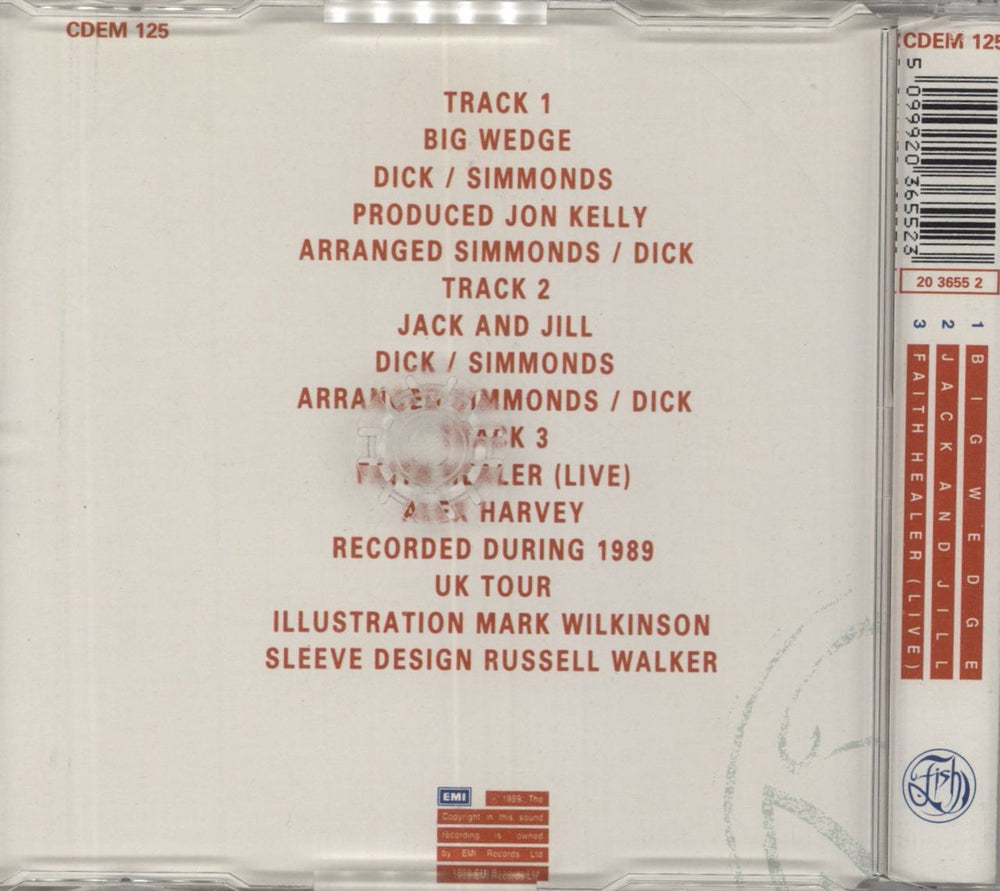 Fish Big Wedge - Autographed UK CD single (CD5 / 5") 5099920365523