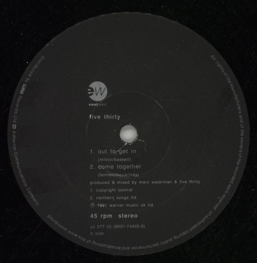 Five Thirty 13th Disciple + Insert UK 12" vinyl single (12 inch record / Maxi-single) FTH12TH78649