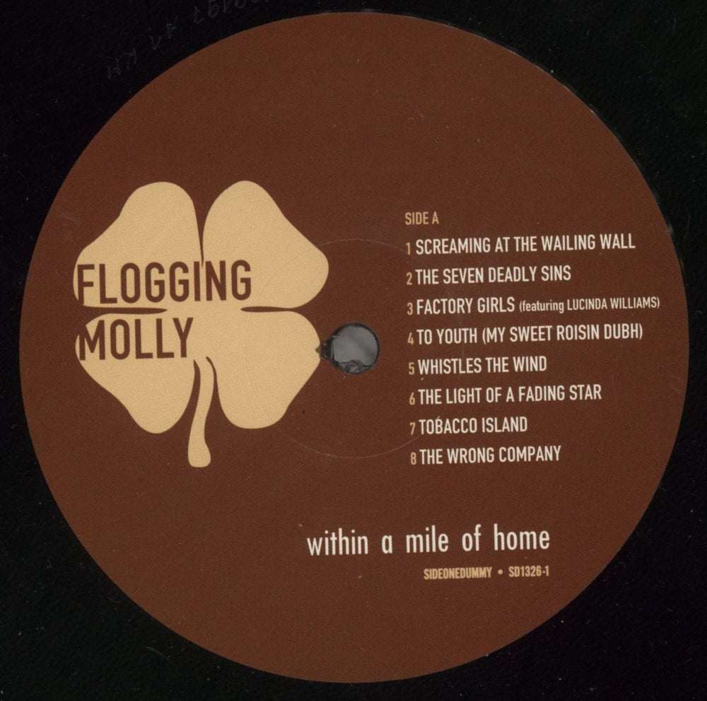 Flogging Molly Within A Mile Of Home US vinyl LP album (LP record) FBXLPWI866648