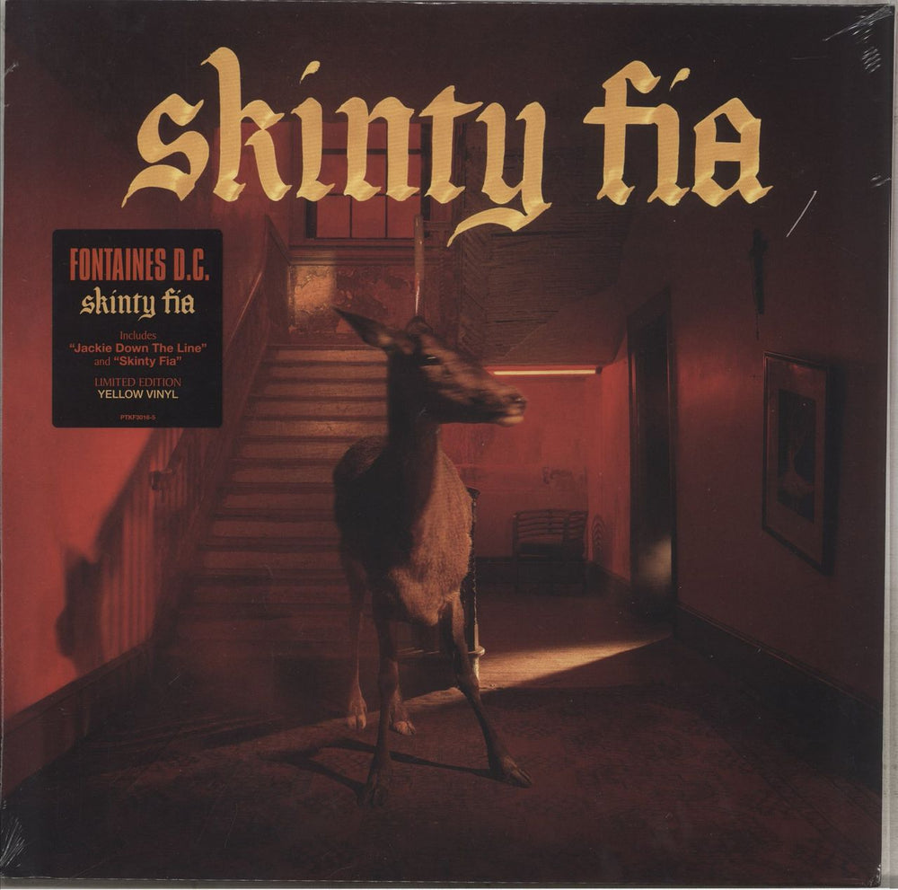 Fontaines D.C. Skinty Fia - Yellow Vinyl - Sealed + Autographed Print UK vinyl LP album (LP record) PTFK3016-5