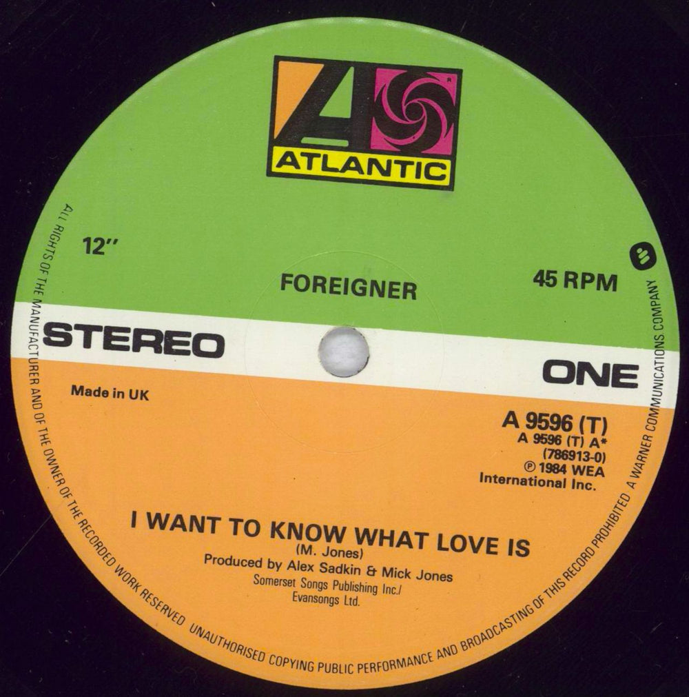 Foreigner I Want To Know What Love Is - Shrink UK 12" vinyl single (12 inch record / Maxi-single) FOR12IW838750