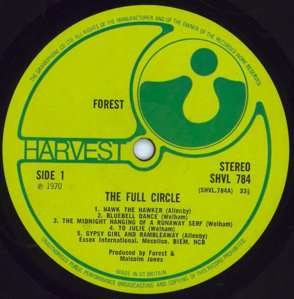 Forest The Full Circle - 1st - VG/EX UK vinyl LP album (LP record) FOSLPTH803882