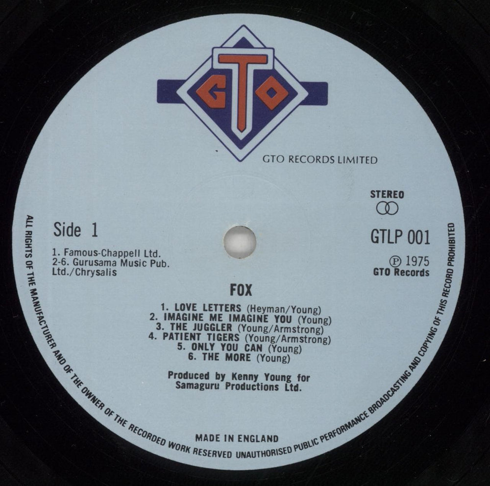 Fox Fox UK vinyl LP album (LP record) FXXLPFO409564