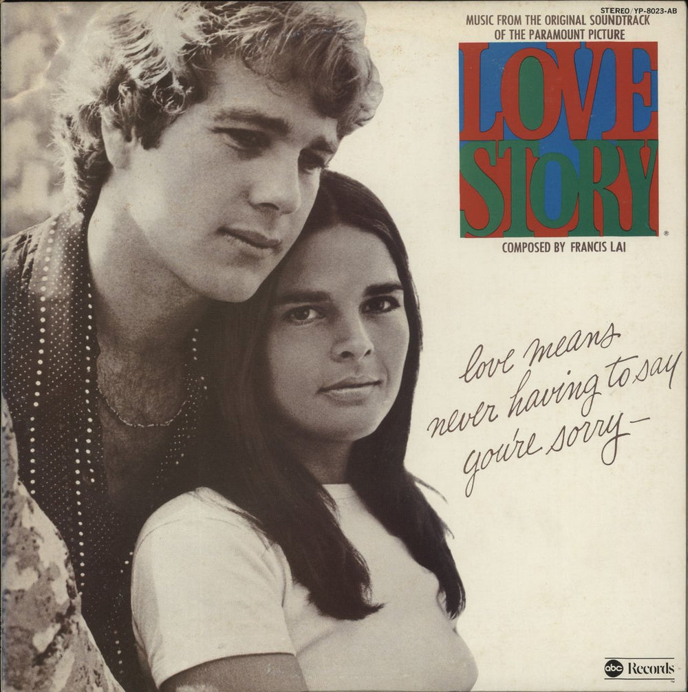 Francis Lai Love Story Japanese Promo vinyl LP album (LP record) YP-8023-AB