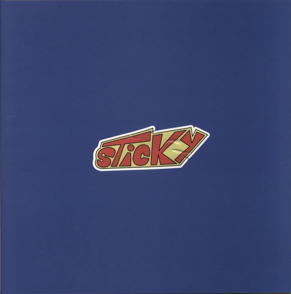 Frank Carter & The Rattlesnakes Sticky - Yellow With Blue Splattered Vinyl + Signed Sticker Sheet UK vinyl LP album (LP record) IDC024LP