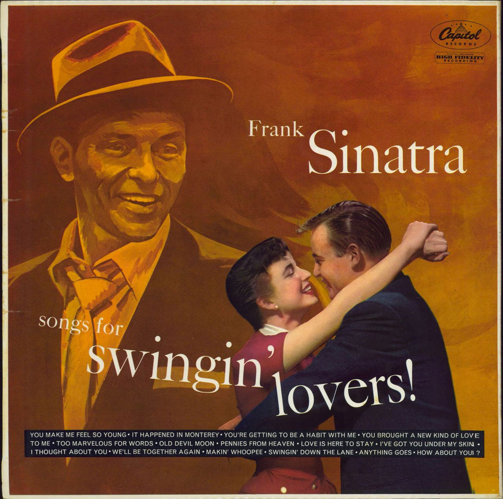 Frank Sinatra Songs For Swingin' Lovers! - yellow label UK vinyl LP album (LP record) SLCT6106