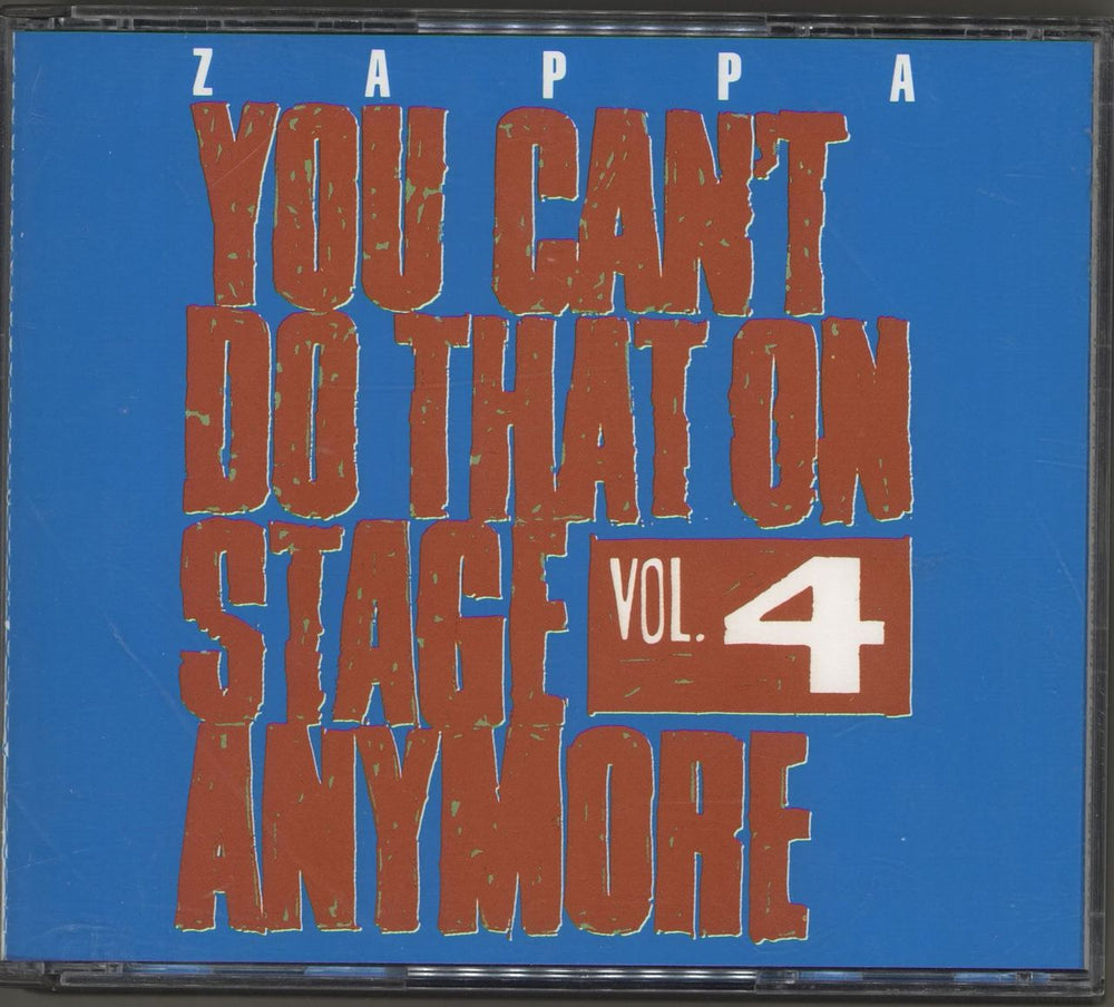 Frank Zappa You Can't Do That On Stage Anymore Vol. 4 UK 2 CD album set (Double CD) CDDZAP40