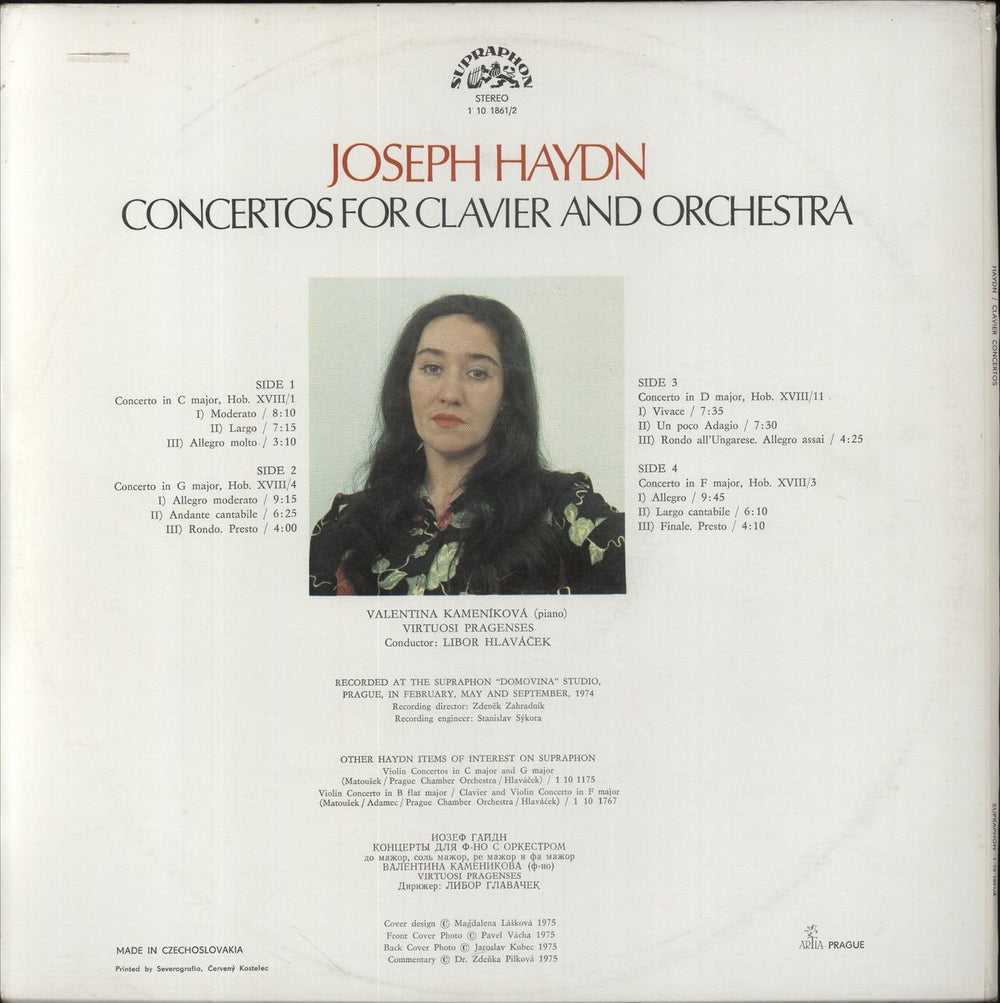 Franz Joseph Haydn Haydn: Concertos For Clavier And Orchestra Czech 2-LP vinyl record set (Double LP Album)