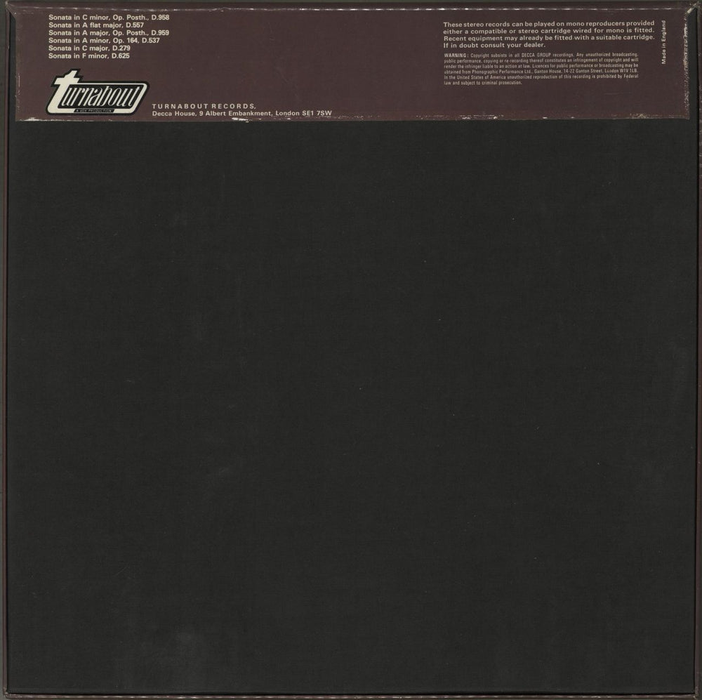 Franz Schubert Schubert: Piano Sonatas Vol. 2 UK Vinyl Box Set