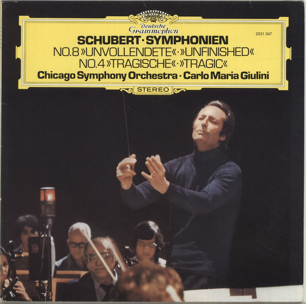 Franz Schubert Symphonies Nos. 4 & 8 German vinyl LP album (LP record) 2531047