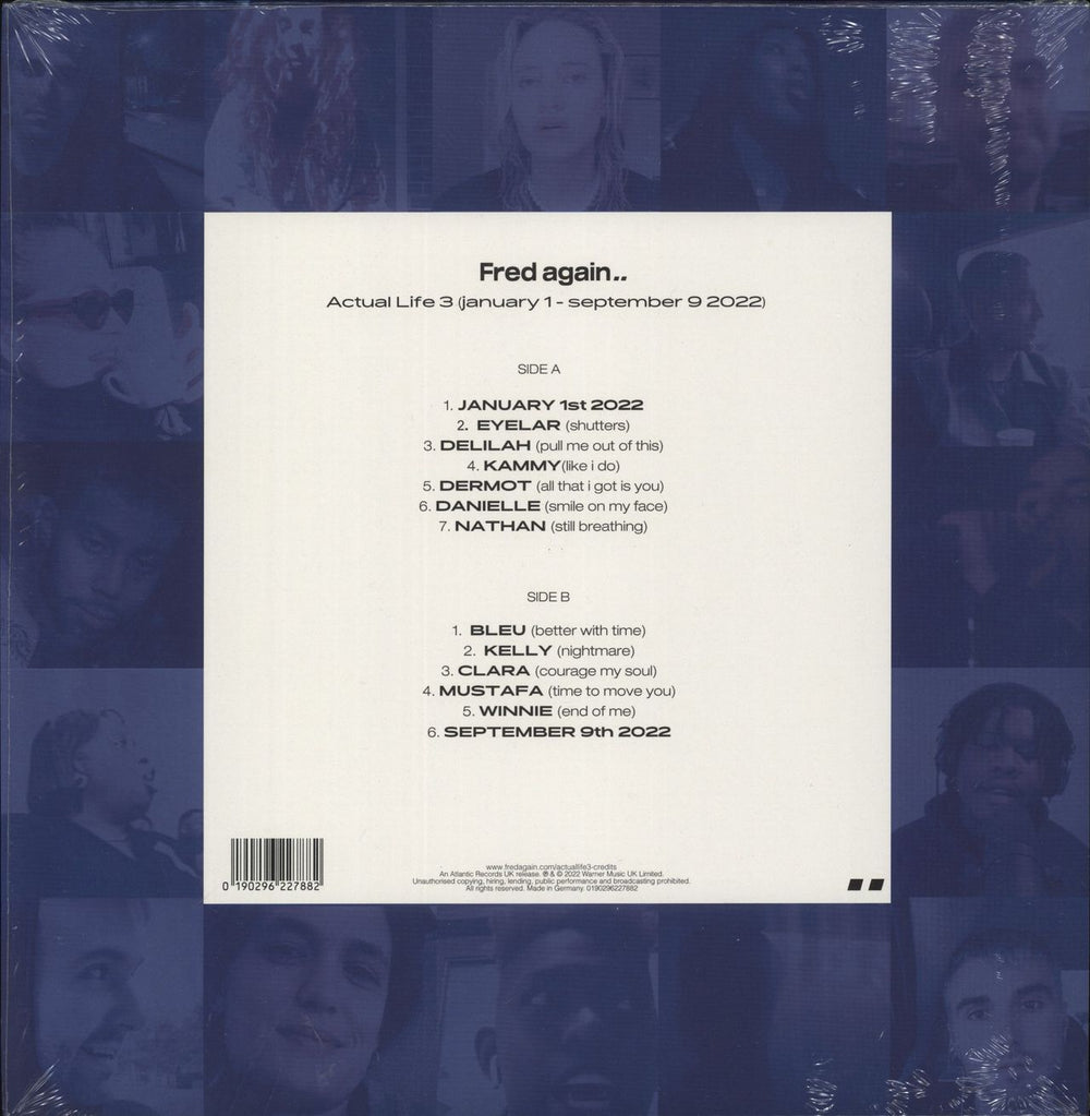 Fred Again Actual Life 3 [January 1 - September 9 2022] - Clear Vinyl UK vinyl LP album (LP record) 190296227882