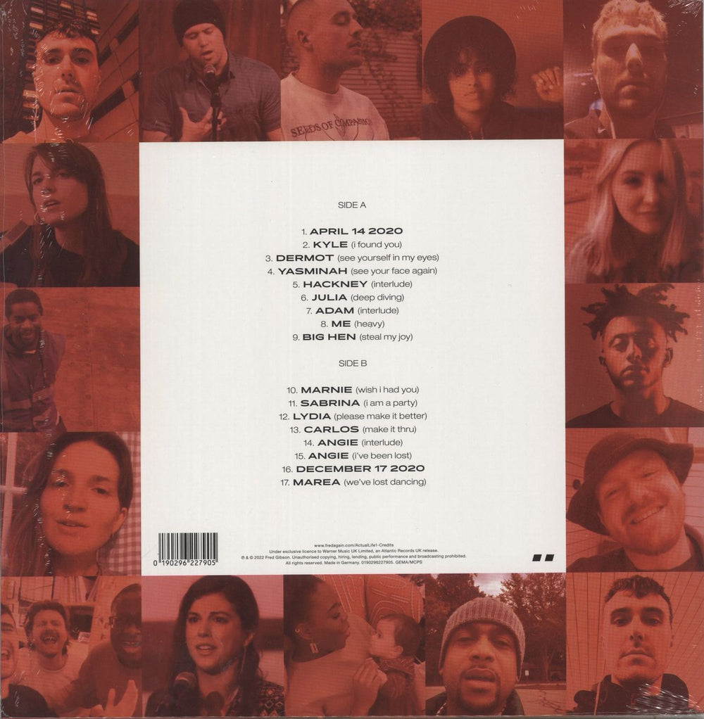 Fred Again Actual Life [April 14 – December 17 2020] - Clear Vinyl - Sealed UK vinyl LP album (LP record) 190296227905