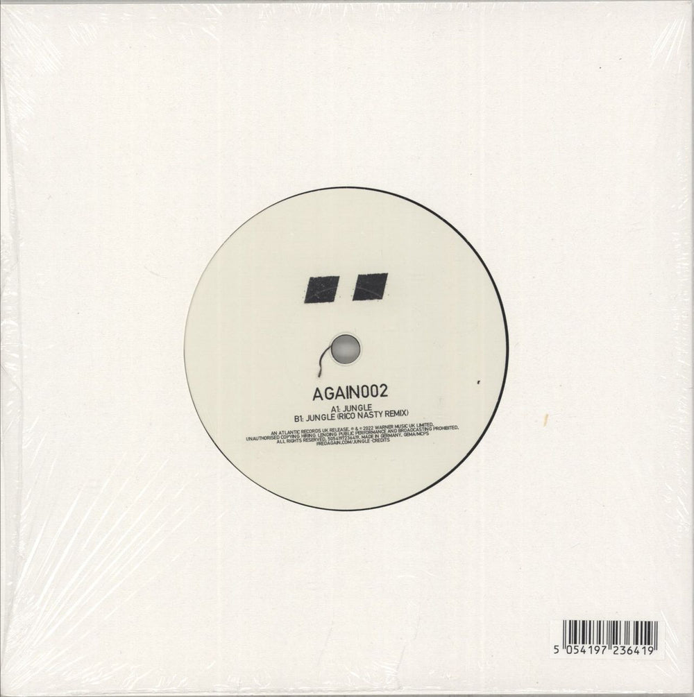 Fred Again Jungle UK 7" vinyl single (7 inch record / 45) 5054197236419