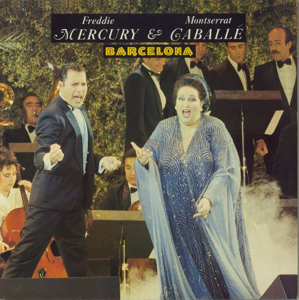 Freddie Mercury Barcelona - Gatefold UK 12" vinyl single (12 inch record / Maxi-single) POSPX887