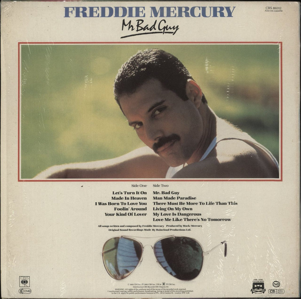 Freddie Mercury Mr Bad Guy - Shrink UK vinyl LP album (LP record)