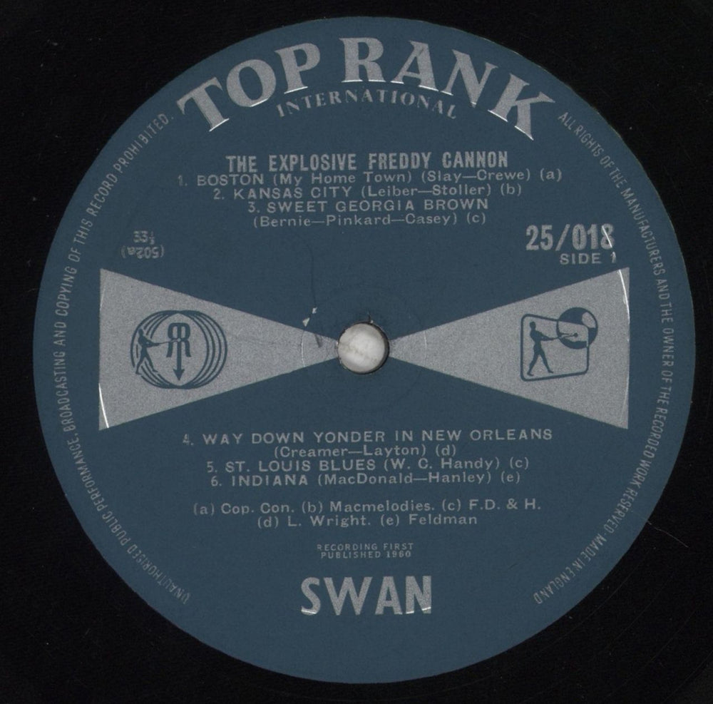 Freddy Cannon The Explosive Freddy Cannon UK vinyl LP album (LP record) FDCLPTH852474